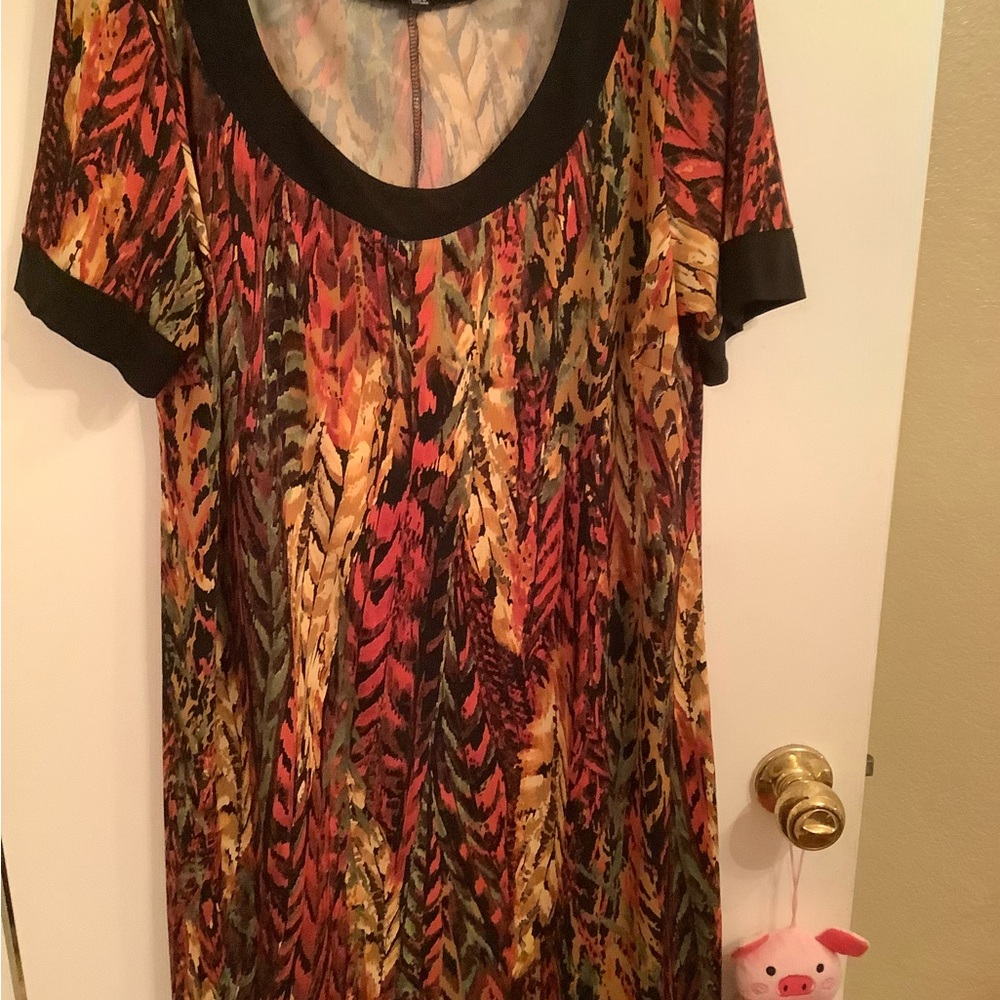 Ronni Nicole Sheath Dress Womens 18W Fall Print